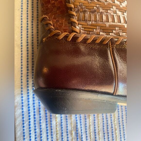DONALD J PLINER Vintage Western Couture Collection Leather Boots Brown size 7.5 - Picture 5 of 14